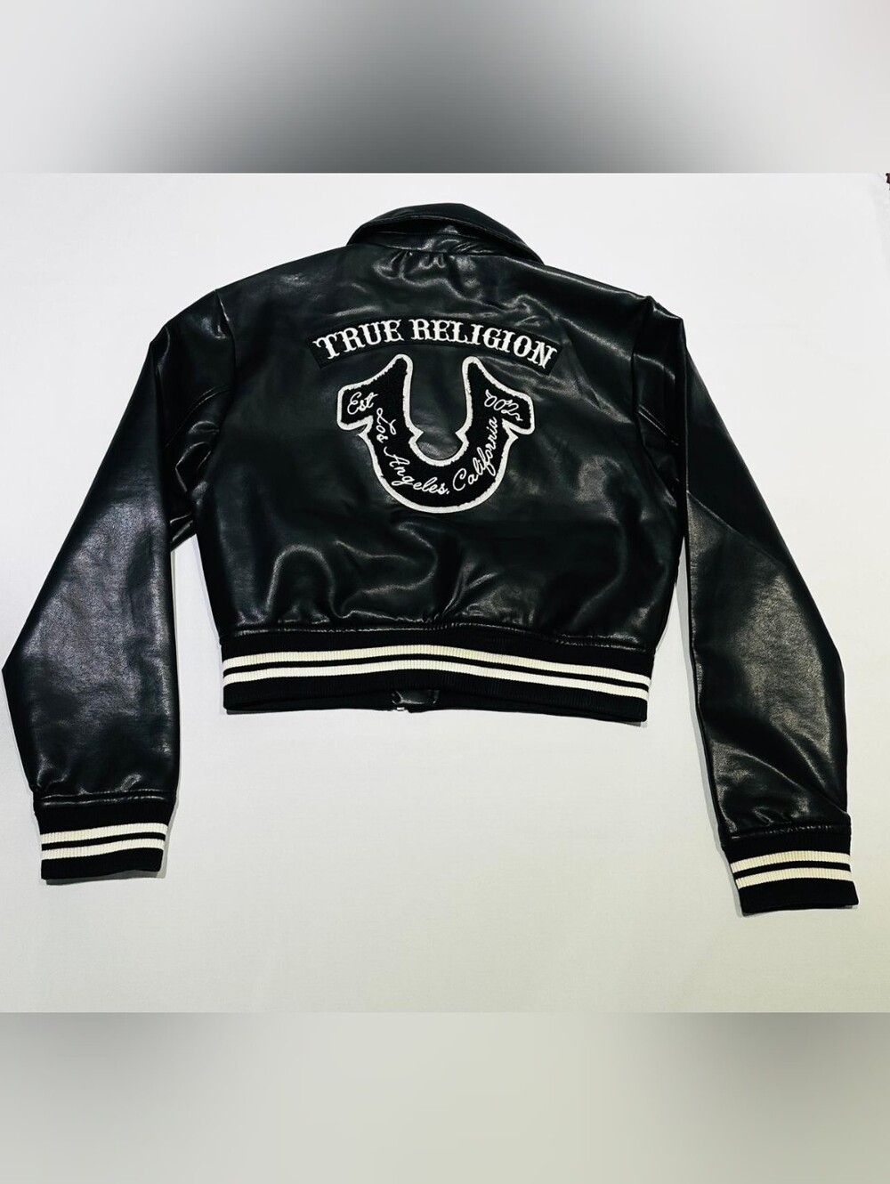 🔥 True Religion Women’s Moto PU Bomber Jacket Size M